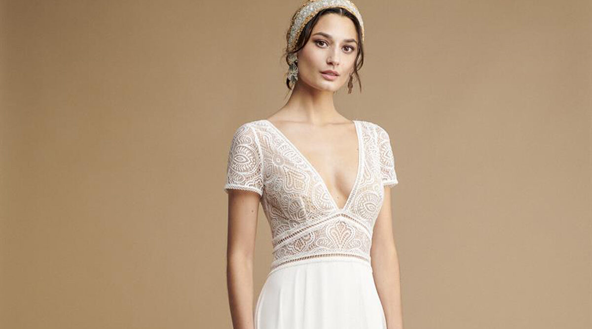 Abiti da sposa Boho chic in pizzo